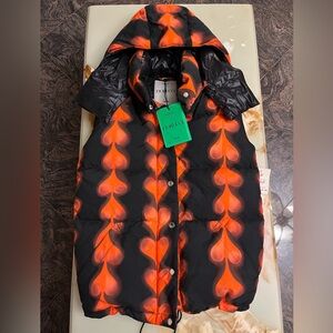Fiorucci Black and Orange Puffer Vest